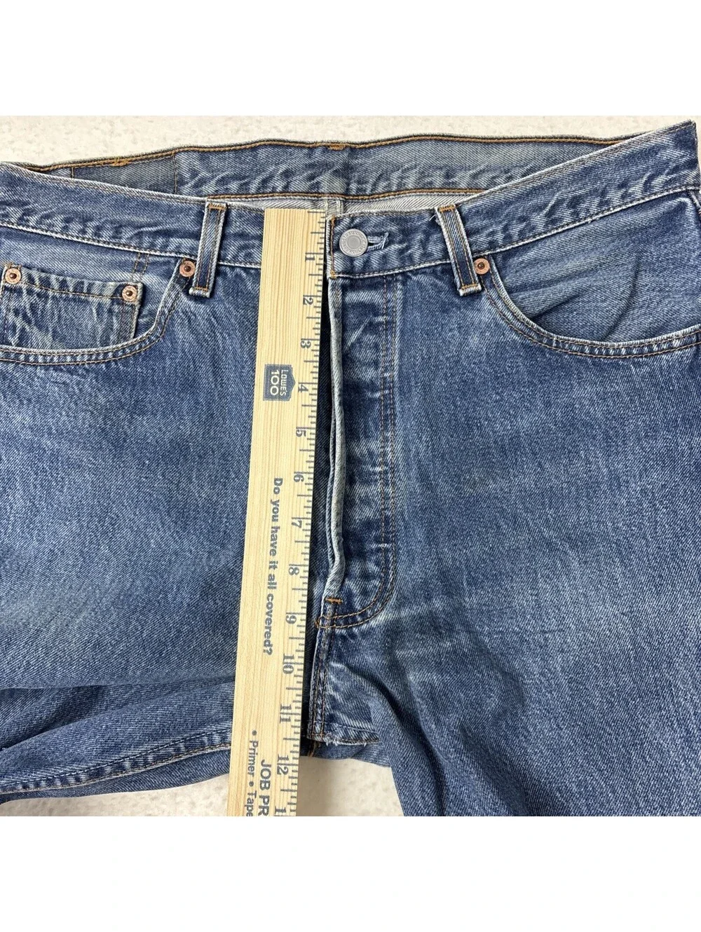 Vintage Levi’s 501 90s Made In USA Faded Blue Jeans 34x30 (Fits 34x29) Button